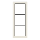 Jung - Cadre 3 postes / LS FLAT DESIGN Ivoire