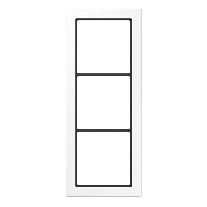 Jung - Cadre 3 postes / LS FLAT DESIGN Blanc