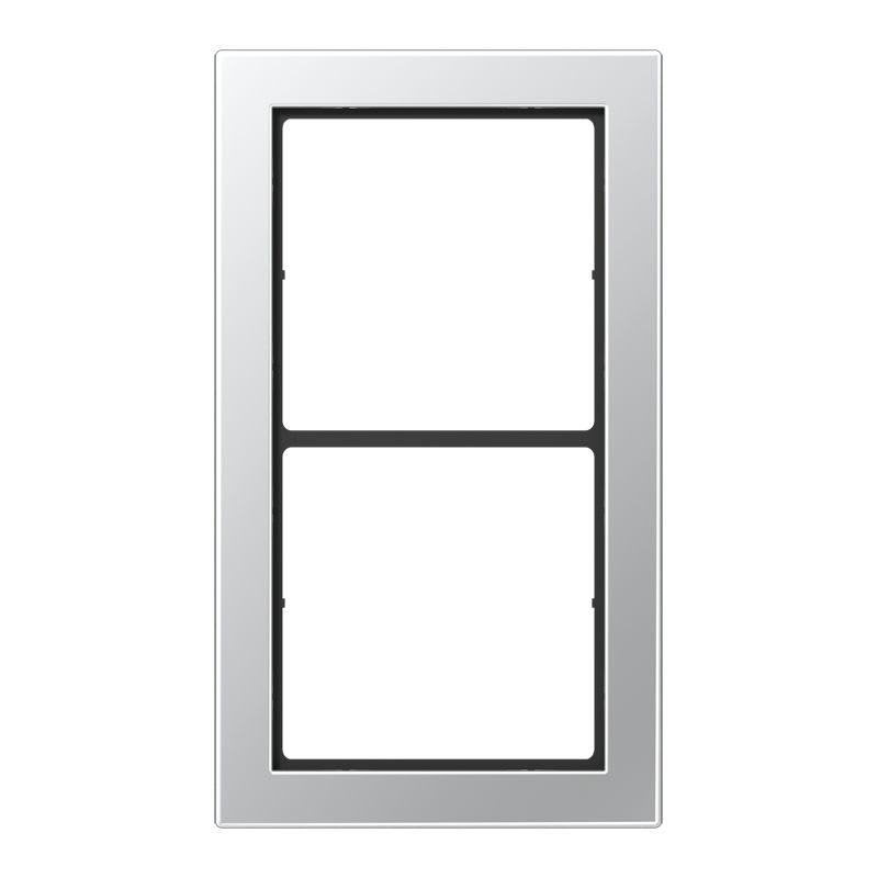 Jung - Cadre 2 postes / LS FLAT DESIGN Aluminium