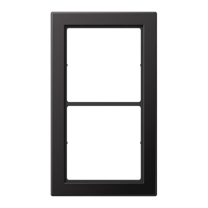 Jung - Cadre 2 postes / LS FLAT DESIGN Dark Canon de Fusil