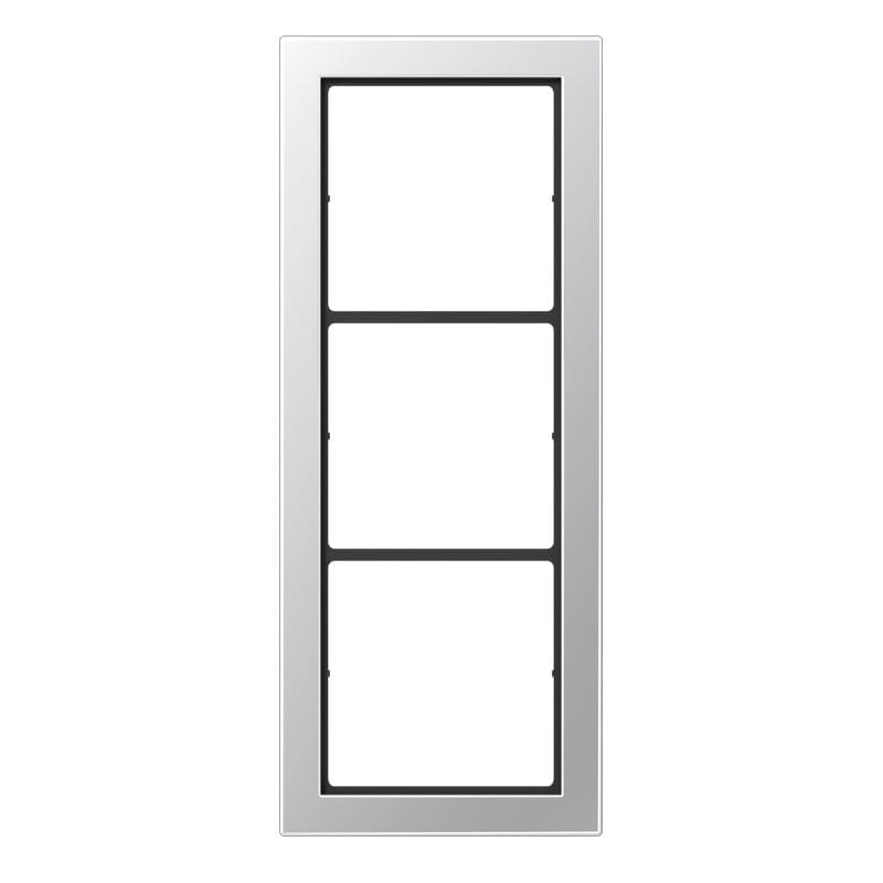 Jung - Cadre 3 postes / LS FLAT DESIGN Aluminium
