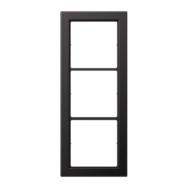 Jung - Cadre 3 postes / LS FLAT DESIGN Dark Canon de Fusil