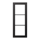 Jung - Cadre 3 postes / LS FLAT DESIGN Dark Canon de Fusil