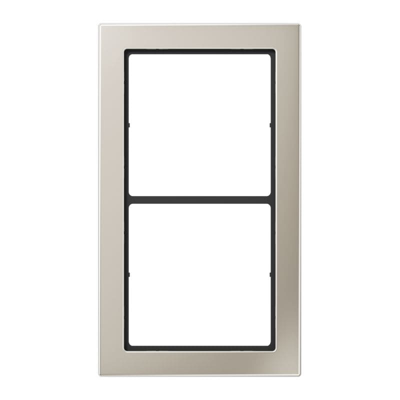 Jung - Cadre 2 postes / LS FLAT DESIGN Métal Inox