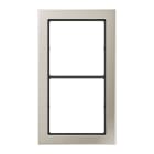 Jung - Cadre 2 postes / LS FLAT DESIGN Métal Inox