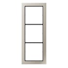 Jung - Cadre 3 postes / LS FLAT DESIGN Métal Inox