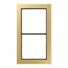Jung - Cadre 2 postes / LS FLAT DESIGN Laiton doré