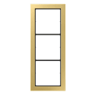 Jung - Cadre 3 postes / LS FLAT DESIGN Laiton doré