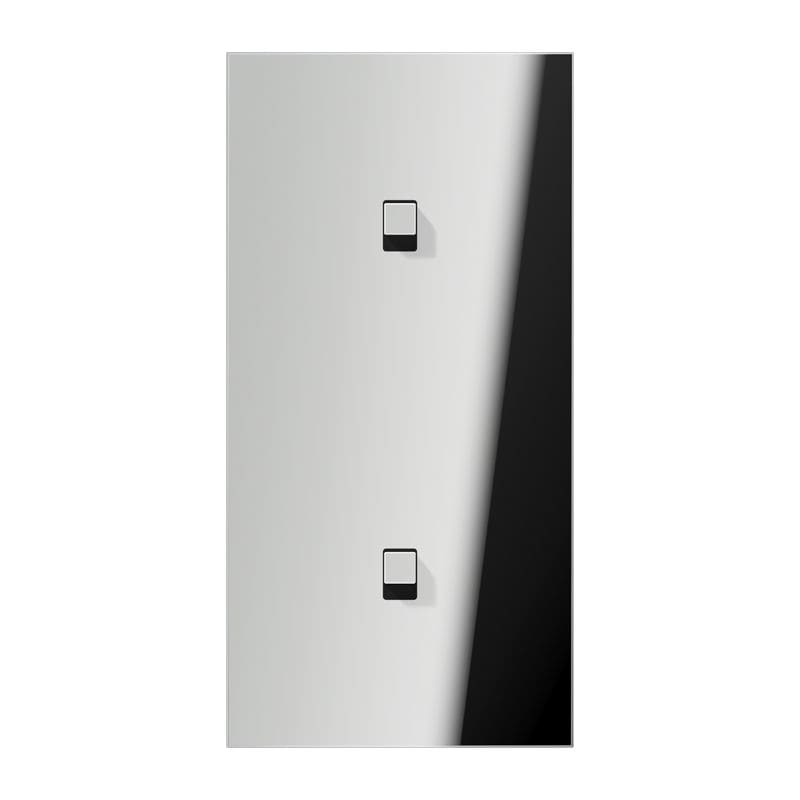 Jung - Enjoliveur 2 modules vertical avec 1+1  leviers Carré / LS 1912 Chrome