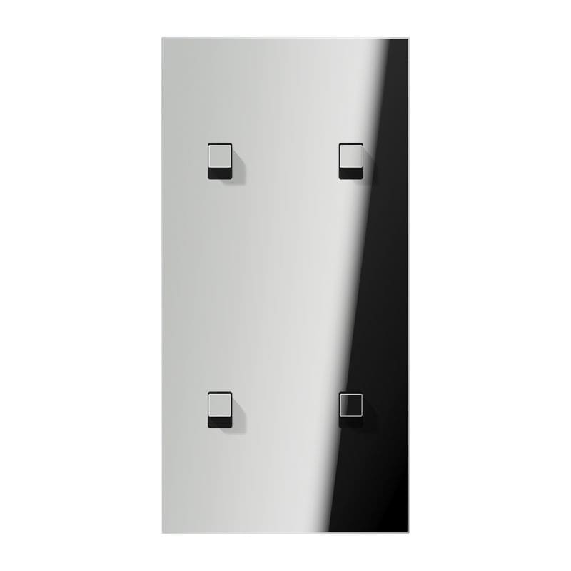 Jung - Enjoliveur 2 modules vertical avec 2 + 2 leviers Carré / LS 1912 Chrome