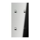 Jung - Enjoliveur 2 modules vertical avec 2 + 2 leviers Carré / LS 1912 Chrome