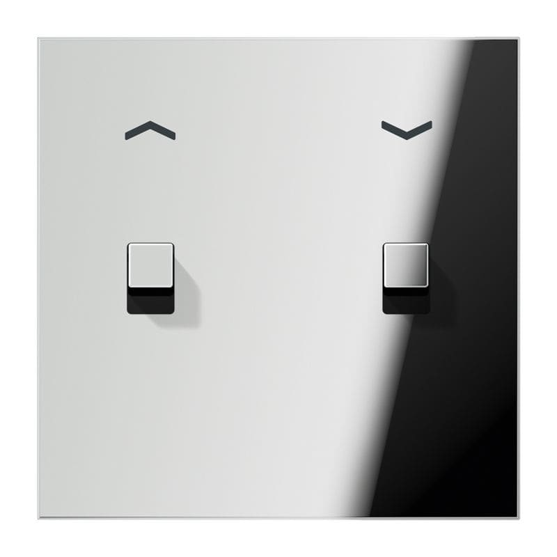 Jung - Enjoliveur simple doigt avec 2 leviers Carré pour Cde VR-Store / LS 1912 Chrome