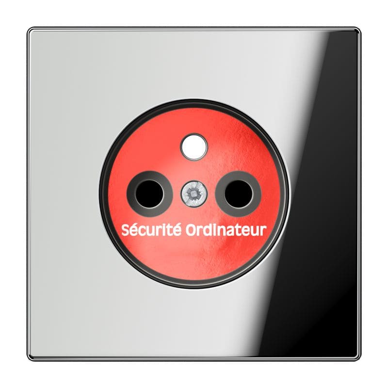 Jung - Enjo pour prise Franco / Belge circuit INFO / LS 990 Chrome