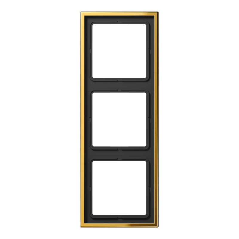 Jung - Cadre 3 postes / LS 990 Doré