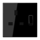 Jung - Prise avec inter 13A 250 V standard B.S / LS 990 Noir