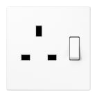 Jung - Prise avec inter 13A 250 V standard B.S / LS 990 Blanc