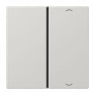 Jung - Touche 1 voie avec flèches platine F40 / LS 990 Gris clair