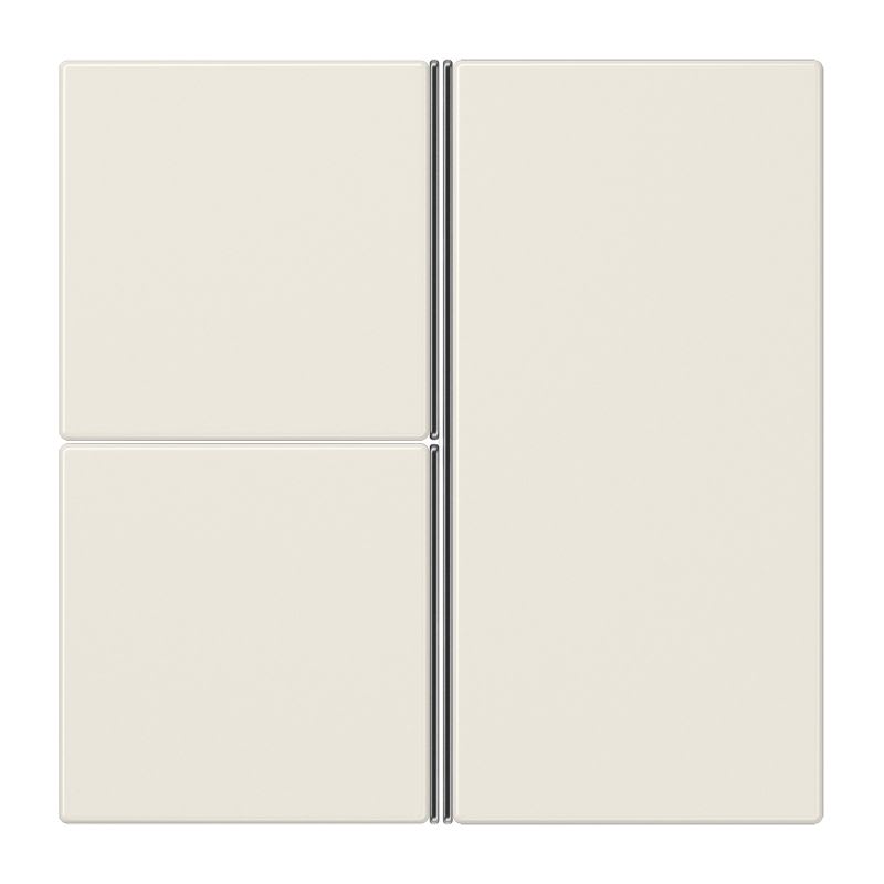 Jung - Kit touche complet 3 voies platine F40 / LS 990 Ivoire