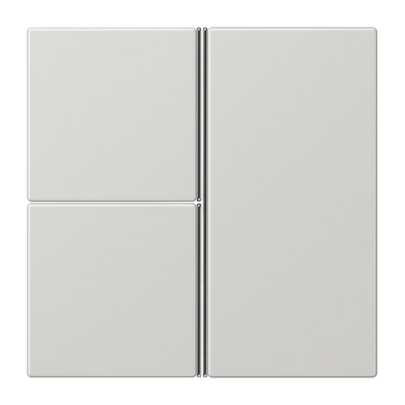 Jung - Kit touche complet 3 voies platine F40 / LS 990 Gris clair