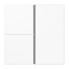 Jung - Kit touche complet 3 voies platine F40 / LS 990 Blanc