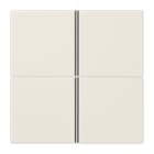 Jung - Kit touche complet 4 voies platine F40 / LS 990 Ivoire