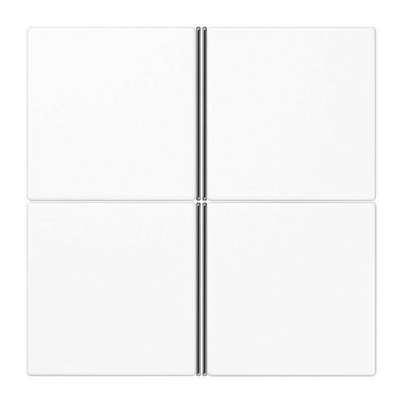 Jung - Kit touche complet 4 voies platine F40 / LS 990 Blanc