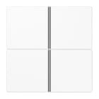 Jung - Kit touche complet 4 voies platine F40 / LS 990 Blanc