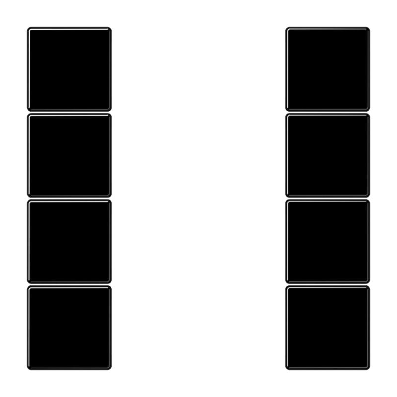 Jung - Kit touche complet 4 voies F50 / LS 990 Noir