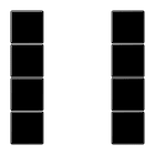 Jung - Kit touche complet 4 voies F50 / LS 990 Noir