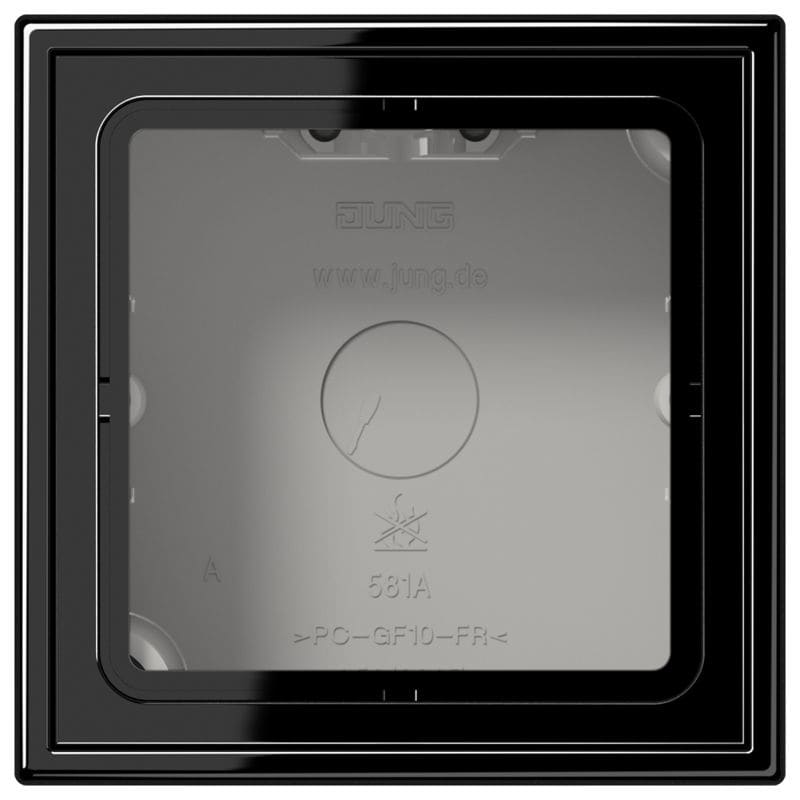 Jung - Boîtier saillie avec cadre 1 poste / LS 990 Noir