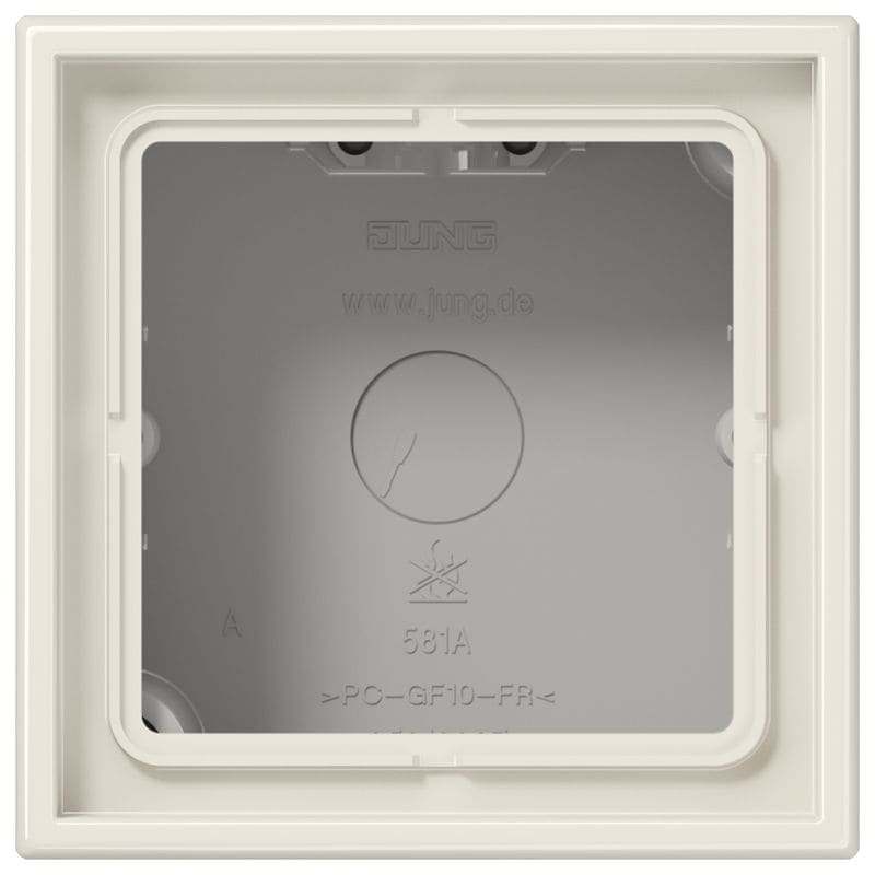 Jung - Boîtier saillie avec cadre 1 poste / LS 990 Ivoire