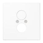 Jung - Enjoliveur de finition pour 2 connecteurs mini fiches / LS 990 Blanc