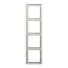 Jung - Cadre 4 postes / LS 990 Gris clair