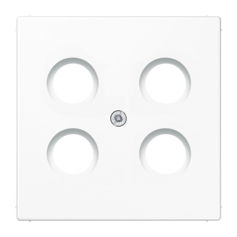 Jung - Enjoliveur pour prise TV-FM-SAT Hirschmann / LS 990 Blanc