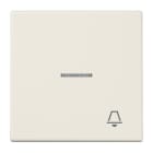 Jung - Enjo avec symb "sonnerie" à voyant / LS 990 Ivoire