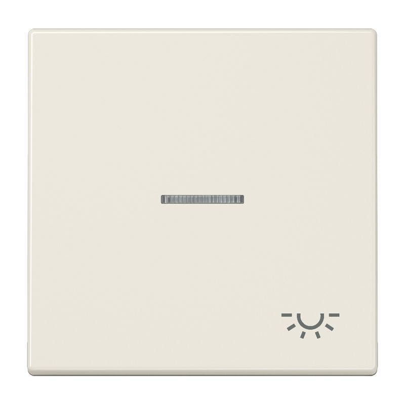 Jung - Enjo avec symb "lumière" à voyant / LS 990 Ivoire