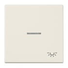 Jung - Enjo avec symb "lumière" à voyant / LS 990 Ivoire