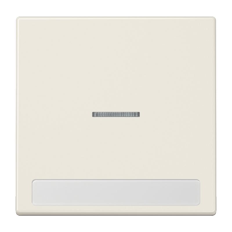Jung - Enjoliveur simple touche porte étiquette & témoin / LS 990 Ivoire