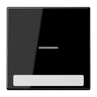Jung - Enjoliveur simple touche porte étiquette & témoin / LS 990 Noir