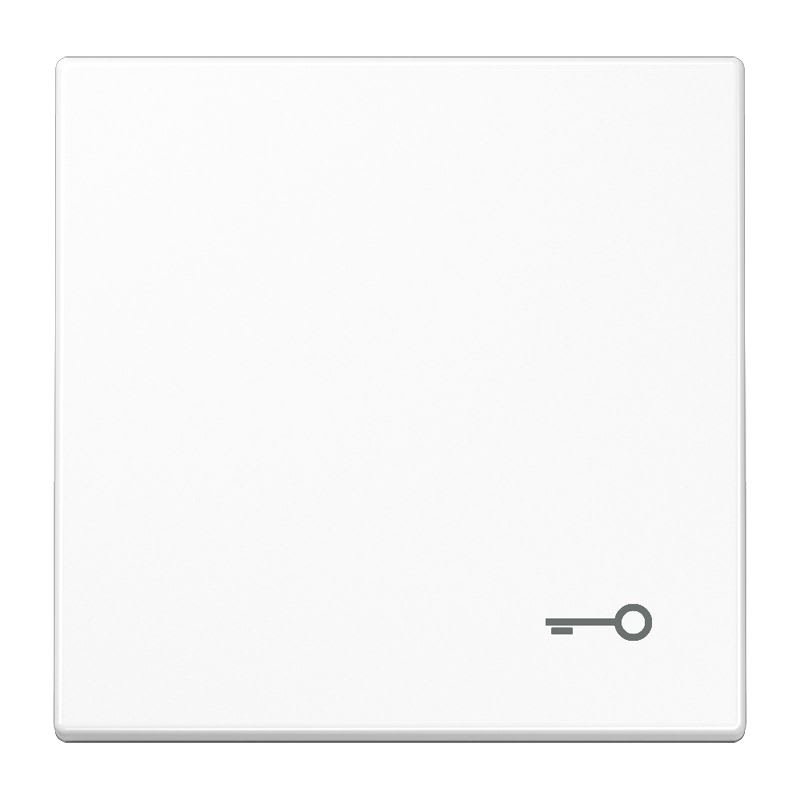 Jung - Enjoliveur simple touche avec symbole "gâche" / LS 990 Blanc