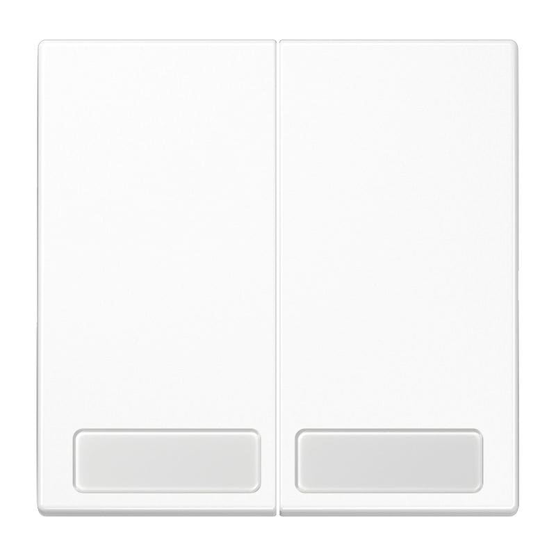 Jung - Enjoliveur double touche avec porte étiquette / LS 990 Blanc