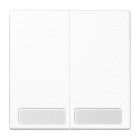 Jung - Enjoliveur double touche avec porte étiquette / LS 990 Blanc