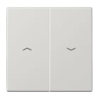 Jung - Enjoliveur double touche IN+BP VR-store / LS 990 Gris clair