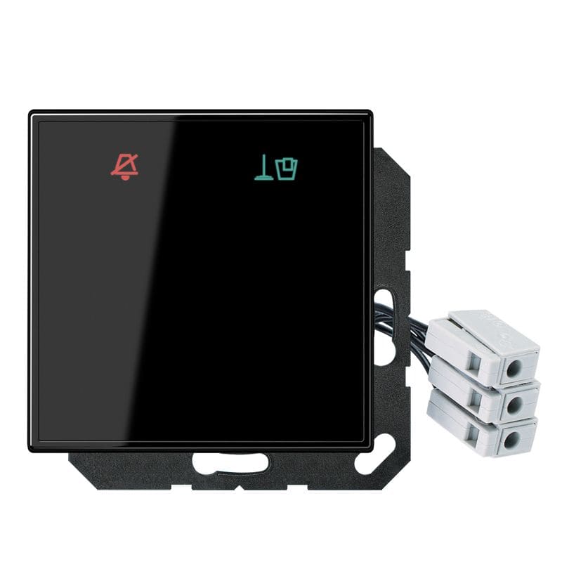 Jung - Enjoliveur Hôtel, poste extérieur 24 V / LS 990 Verre Noir