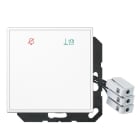 Jung - Enjoliveur Hôtel, poste extérieur 24 V / LS 990 Verre Blanc