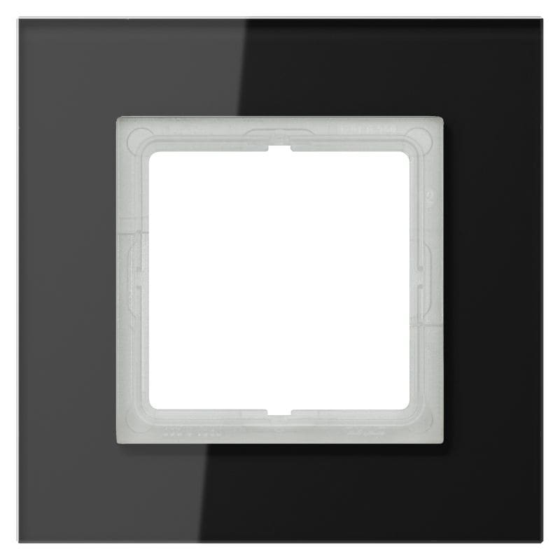 Jung - Cadre 1 poste / LS PLUS Verre Noir