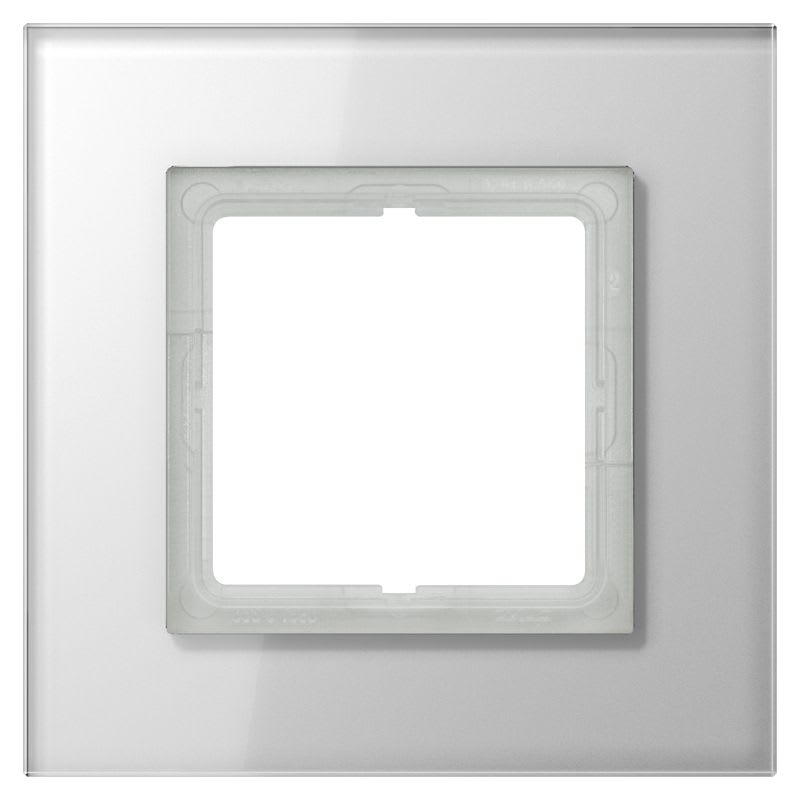 Jung - Cadre 1 poste / LS PLUS Verre Blanc