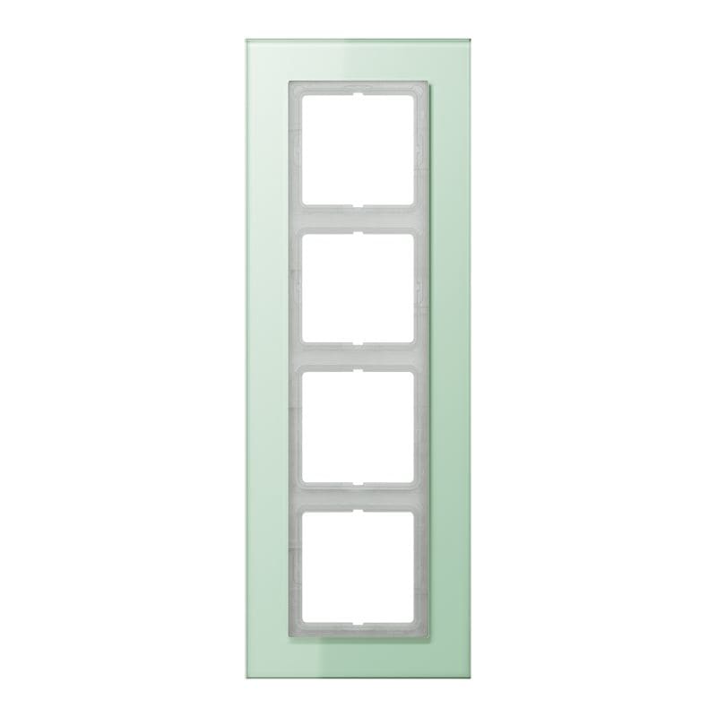 Jung - Cadre 4 postes / LS PLUS Verre dépoli