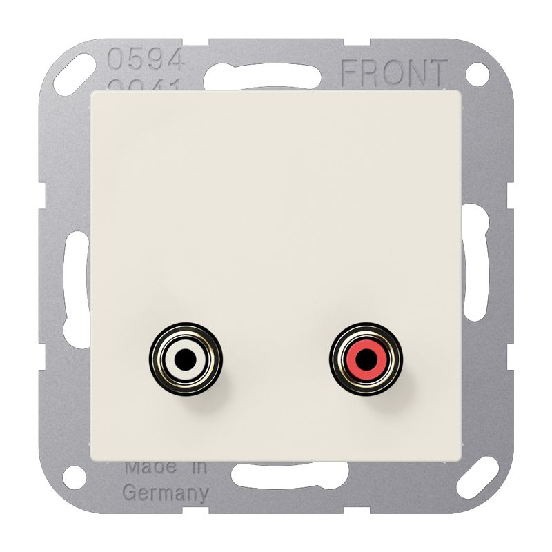 Jung - Connecteur Multimédia Chinch Audio 2.0 / A 500 Ivoire