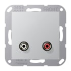 Jung - Connecteur Multimédia Chinch Audio 2.0 / A 500 Aluminium
